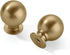 10 Pack 1-1/4 Inch Solid Brushed Brass Cabinet Knobs Large Heavy Duty