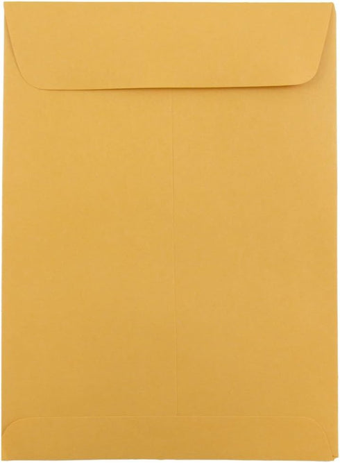 JAM PAPER 5 1/2 x 7 1/2 Open End Catalog Envelopes, Brown Kraft Manila, 50/Pack