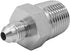 (2-PACK) 2404-04-08 Hydraulic Hose Adapter Fitting 1/4" Male JIC 37° Flare × 1/2" Male SAE Straight Connector