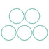 uxcell Fluorine Rubber O-Rings, 69mm OD 65.2mm ID 1.9mm Width FKM Seal Gasket, Green, Pack of 5 for Machinery Plumbing