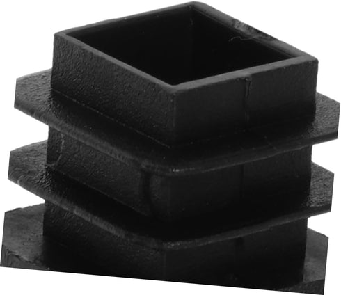 Generic 30pcs 15x15mm Black Plastic Square Tube Bungs Furniture Leg Plugs End Caps for Chair and Table Legs Floor