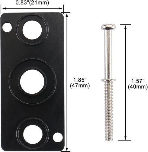 Baomain 6 Gaskets and 12 Screws Pneumatic Replacement Parts for 4V210-08 Solenoid Valve, Black