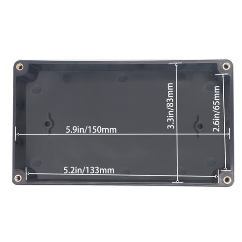 Watertight Junction Box, IP67 Waterproof Project Box, Durable ABS Plastic Electronic Enclosure Case, Black, 6.22" x