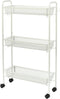 Generic Slim Storage Cart 3-Tier Rolling Utility Organizer for Narrow Spaces, Mobile Wire