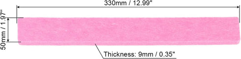 PATIKIL Felt Bulletin Board Bar Strip, 8 Pack Self Adhesive Wall Pin Bulletin Board with Push Pins for Photos Memos Home Office Decor, Pink by PATIKIL