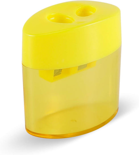 KIDMEN 2 Holes Pencil Sharpener for Kids, Handheld Pencil Sharpener - Pack of 12
