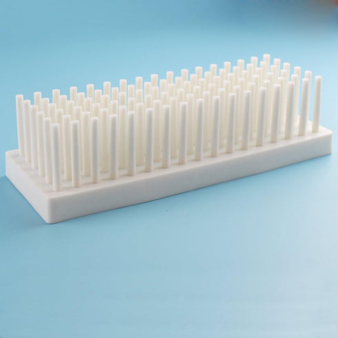 Plastic Test Tube Stand for Drying, 6x17 (White, 102-Well)