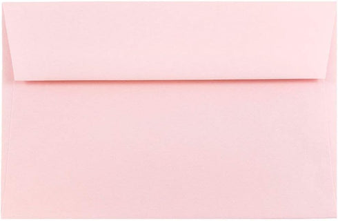 JAM PAPER A9 Premium Invitation Envelopes - 5 3/4 x 8 3/4 - Baby Pink Pastel - 50/Pack
