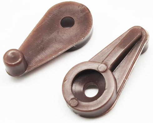 Glass Retainer Clips 5mm Cabinet Glass Clips with Screws for Fixing Glass Cabinet Doors (50, Brown)