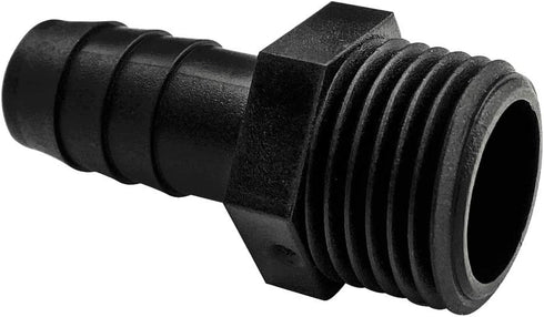 20 pcs 1/2" Barb x 1/2" NPT Male Connector, Plastic Hose Barb Fitting, Industrial Hose Barb to Pipe Fittings