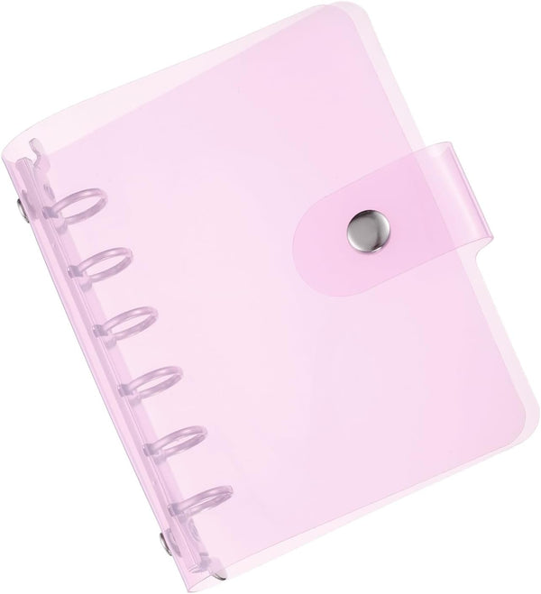 PATIKIL A7 Clear Binder Cover, Soft PVC Loose Leaf Binder Protector, Snap Button Closure