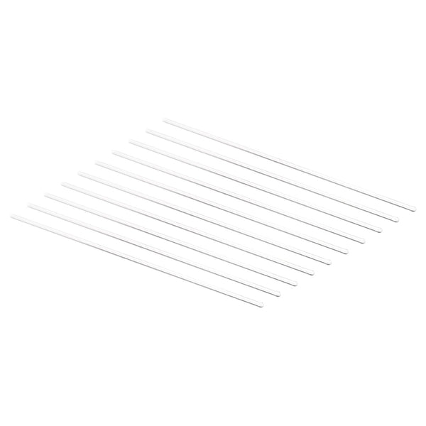 MECCANIXITY 3.3 Borosilicate Glass Stir Rods, 9.84" Length, 4mm Dia, 10 Pcs Mixing Tools for Lab Kitchen Science