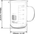 QWORK 1000ml Beaker with Handle, Borosilicate Glass Measuring Cup with Pouring Spout