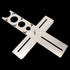 Haofy Ceramic Tile Hole Locator - Adjustable Stainless Steel Ruler for Universal Drill Punch Measuring