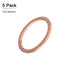 5 Pack 22mmx27mmx1.5mm Flat Copper Sealing Washers, Good for Industrial Machinery M22 Screws, Copper Flat Ring Gaskets