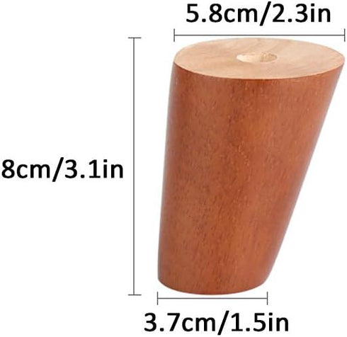 Generic Accessories,Set 4 (50cm/19.7in) (8cm/3.1in) Solid Wood Furniture Legs,Coffee Table Legs,Tilt Tapered Sofa