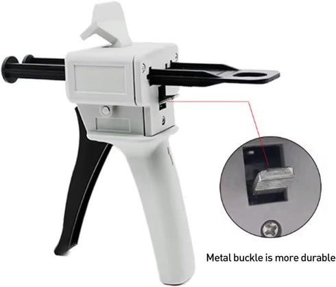 AB Glue Gun, 50ml Two-Component Glue Gun, 2:1/1:1 Epoxy Sealant Dispensing Kit