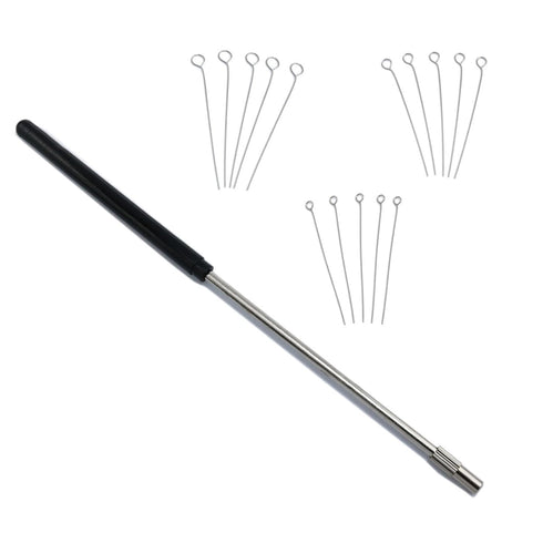 Reusable Inoculating Loop Kit: 5pcs 2mm, 5pcs 3mm, 5pcs 4mm Inoculating Loops + 1 Inoculating Rod