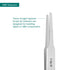 Excelta F-SA-PI Tweezers, Flat Point, Straight, Two Star, Anti-Mag. SS, 0.06" Height, 0.393" Wide, 4.75" Length