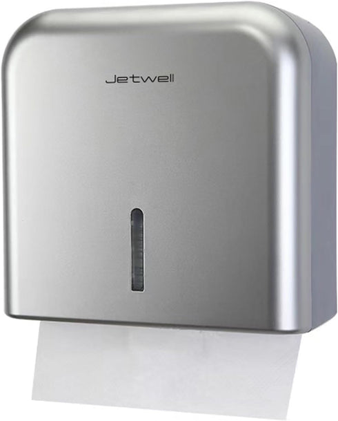 JETWELL Multifold Paper Towel Dispenser, Wall Mount Tissue Dispenser with Smart Lock,