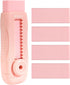M&G 4+1 Pack Rubber Pink Erasers, Sliding Retractable Eraser, Soft Cute Push Pull Large Pencil Erasers