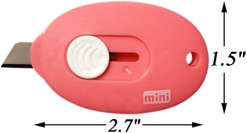 Mini Utility Knives Box Cutter Retractable Letter Opener (Blue/Pink/White) 6PC by RJWKAZ