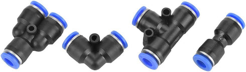 40Pcs Quick Connect Push in to Connect Water Tube Fitting, 1/4" Air Push Quick Fittings, 4 Shapes