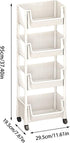 Generic Rolling Cart Organizer Mobile Storage Rack, Toy Bookshelf, Slim Book Organizer | Multi-Tier Shelf Storage