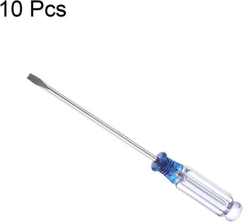 uxcell Mini Slotted Screwdriver, 3.0mm Flat Head 127mm Length, 10 Pcs for Small Appliances Repair