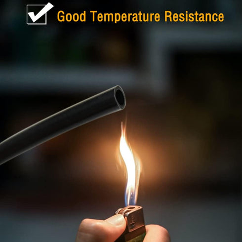 Silicone Tubing 1/2" ID x 3/4" OD Black High-Temperature Food Grade Hose Tube for Air and Liquid Transfer (6 Meter)