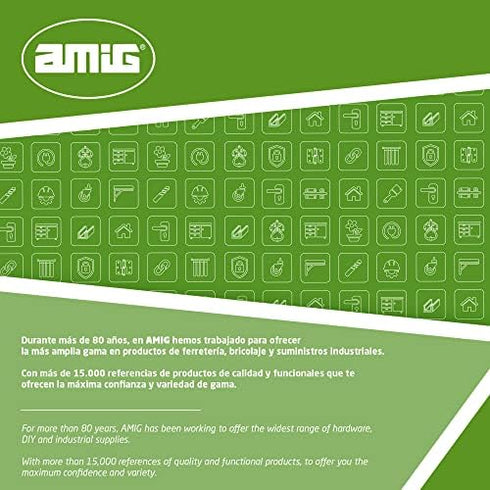 Amig Format: Tools & Home Improvement 3-75 46 mm Amig - Black Snap for Shutters with Reverse Hitch Mod. x - Anti Shock