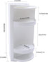 YUASDUU 8"x8"x23.6" 3-Tiered Countertop Bathroom Storage Corner Vanity Cabinet, Rotating Organizer Storage Cabinet