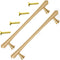 YHBZ 2X Furniture Handles,T Bar Drawer Pulls,Holedistance160mm Wardrobe Door Handles,with 4X20mm Screws,Used for