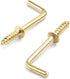 Jdesun Metal Screw in Hooks, 100pcs 3/4 Inch Right Angle Self-Tapping Hooks for Hanging, Gold