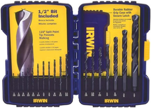 Irwin Industrial Tools 314018 Black Oxide Drill Bit Set, 18-Piece by IRWIN