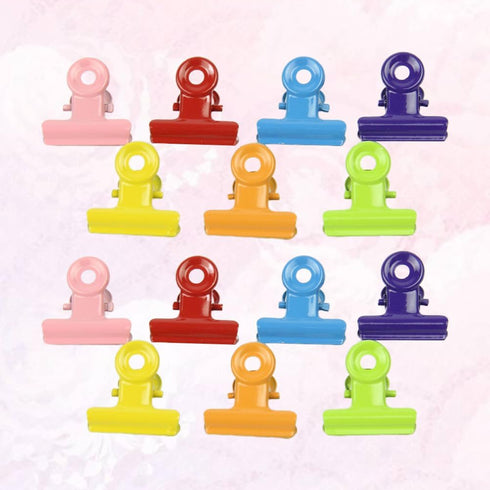 Ciieeo 60 Pcs Office Supplies Bulletin Board Clips, Large Binder Clips, Colorful Mini Paper Clips