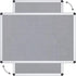 VIZ-PRO Notice Board Felt Gray - 36 X 24 Inches, Silver Aluminium Frame