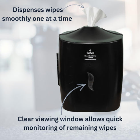 1500 Commercial Tazza Gym Equipment Wipe Dispenser, Wall Mounted Wipes Holder for Up to Wipes, Easy Install Cleaning