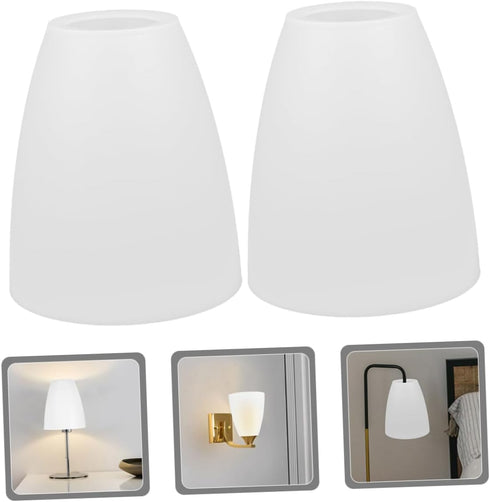 3Pcs 32MM VILLCASE White Plastic Lamp Shade for Floor Lamps Bell Shape Replacement Lampshade Home Decor Lighting