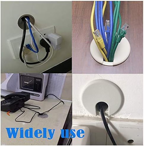 12 Pack 2 Inch Desk Grommet Kit, Wire Cable Hole Cover Organizer for Office Cord Management (Silver)