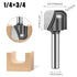 1/4" 5PCS Set Radius:1/8",1/8" 5/32",1/4",1/4". (1/4" WSOOX Bowl and Tray Router Bits with Shank Carbide Signmaking