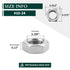 10# 24 Stainless Steel Finished Hex Nut, 304 Stainless Steel 18-8, Bright Finish, Full Thread, 100 Pcs