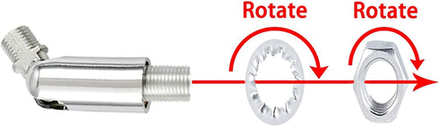 Set 5 Threaded Extension Rod with Sloped Ceiling Adapter Kits for Pendant Light, Island Lighting, Polished Chrome