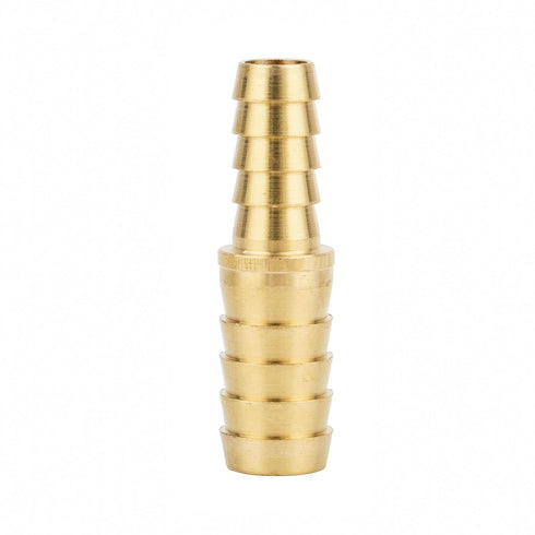 Metalwork Brass Barb Fitting, 1/4" Barbed x 3/16" Reducing Splicer Mender, Hose Adapter Joiner Connector (Pack of 2)