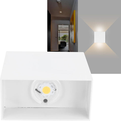 Lamp,7W LED Wall Wall Sconces Indoor,High Brightness Aluminum Alloy Wall Light,Square Lamp Bedroom Hallway Porch