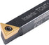 Accusize Industrial Tools 5 Pc Indexable Turning Tool Set, 1/4'' by 2'' Oal, with Tcmt1.8(1.5) Carbide Inserts