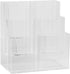 Dazzling Displays Acrylic Stand 3 Tier, 6 Pocket for 4 by 9 Material, Clear Countertop Organizer Tray