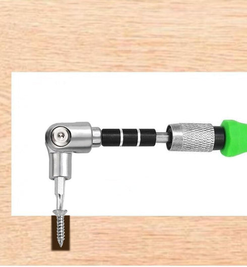 Quintathletic 180Degree Rotation Electric Drill Bit Screwdriver Joint Turning Corner Device Hexagonal Manual Power Tool