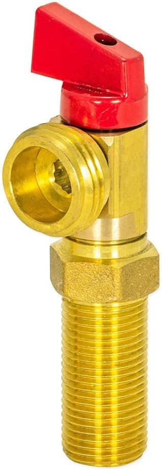 Eastman Brass Outlet Box Red Handle Washing Machine Valve, 1/2 Inch MIP x 3/4 Inch MHT, Quarter Turn Ball Valve, Hot Water Applications, 60280 by EASTMAN