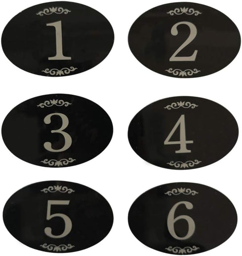 StayMax Locker Number Signs, Self-Adhesive Tape Door Sign, Black Numbers (1-25)